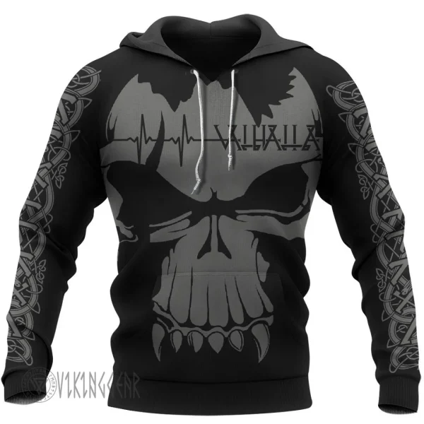 Valhalla Skull Valknut Viking Hoodie