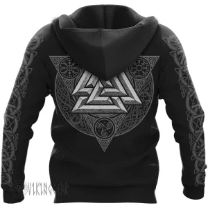 Valhalla Skull Valknut Viking Hoodie