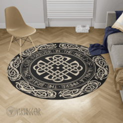 Valhalla Where The Brave Shall Live Forever - Viking Round Carpet