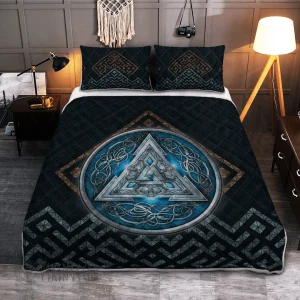 Valknut Norse Symbol Viking Quilt Set