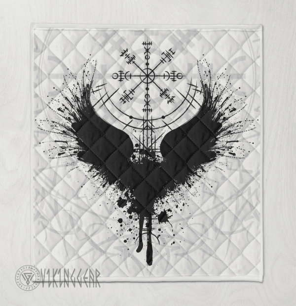 Vegvisir And Raven Viking - Viking Quilt