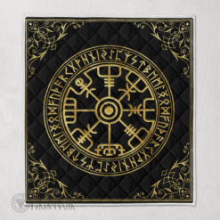 Vegvisir And Runes - Viking Quilt