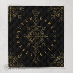 Vegvisir And Runic - Viking Quilt