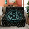 Vegvisir And Runic Viking - Viking Quilt