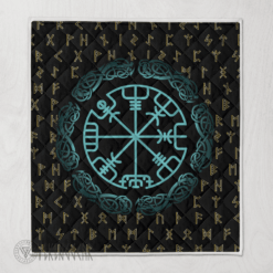 Vegvisir And Runic Viking - Viking Quilt