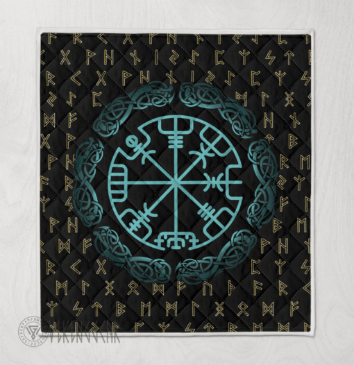 Vegvisir And Runic Viking - Viking Quilt