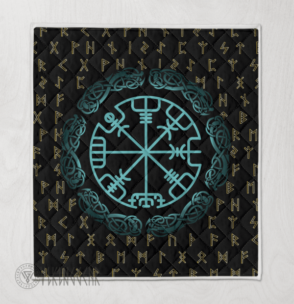 Vegvisir And Runic Viking - Viking Quilt