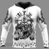 Vegvisir Bear Odin Raven Viking Hoodie