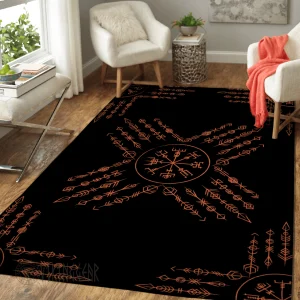 Vegvisir Norse Symbol Viking Area Rug