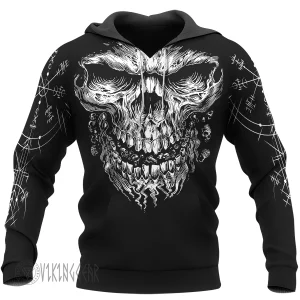 Vegvisir Skull Viking Hoodie For Men