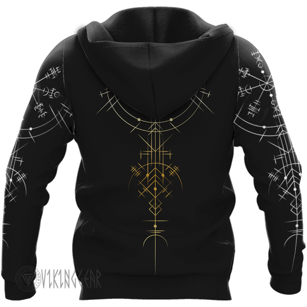 Vegvisir Skull Viking Hoodie For Men