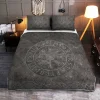 Vegvisir Symbol On A Stone-Textured Viking Quilt Set