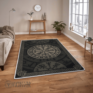 Vegvisir Symbol Protection Nordic Viking Area Rug