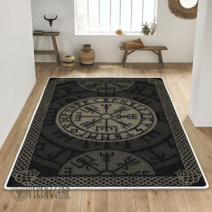 Vegvisir Symbol Protection Nordic Viking Area Rug