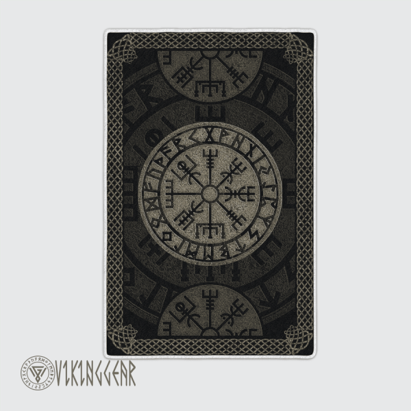 Vegvisir Symbol Protection Nordic Viking Area Rug