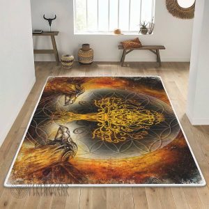 Viking Area Rug Tree Of Life And Ravens Art