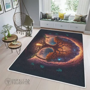 Viking Area Rug Yggdrasil Norse Mythology In Sunlight