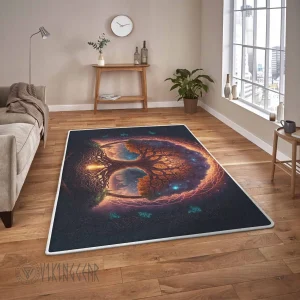 Viking Area Rug Yggdrasil Norse Mythology In Sunlight