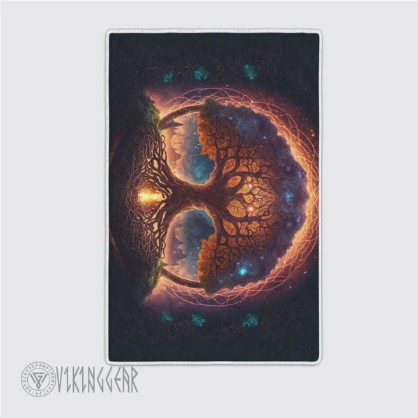 Viking Area Rug Yggdrasil Norse Mythology In Sunlight