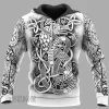 Viking Art Jormungandr Viking Hoodie White