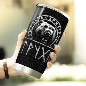 Viking Bear And Raven Tumbler | Viking Tumbler