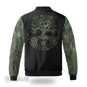 Viking Bomber Jacket Son Of Odin Go To Valhalla