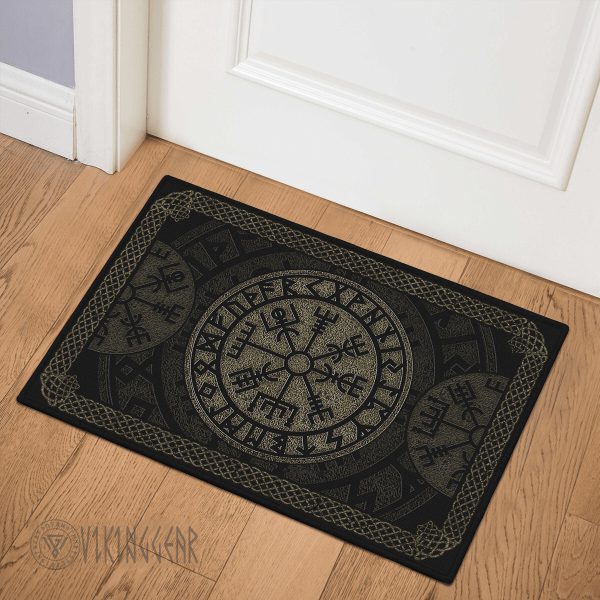 Viking Doormat Vegvisir Symbol Protection Nordic And Rune