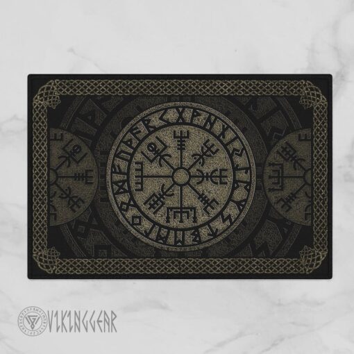 Viking Doormat Vegvisir Symbol Protection Nordic And Rune
