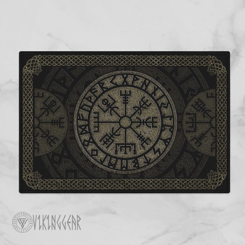 Protection Rune Doormat Viking Doormat Vegvisir Symbol Protection Nordic And Rune
