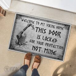 Viking Doormat Welcome To My Viking Home This Door Is Locked For Your Protection Not Mine