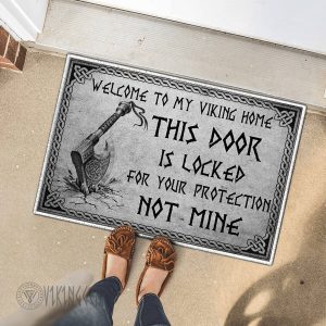 Viking Doormat Welcome To My Viking Home This Door Is Locked For Your Protection Not Mine