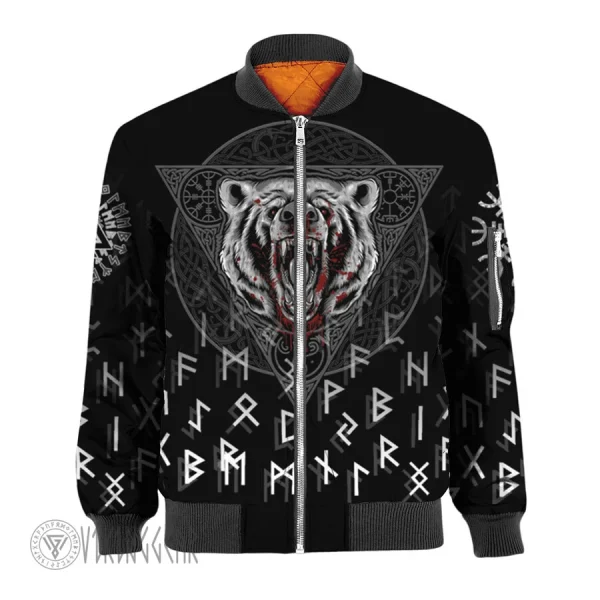 Viking Fenrir And Rune Jacket | Viking Bomber Jacket