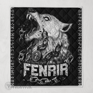 Viking Fenrir And Rune - Viking Quilt