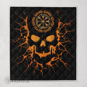 Viking Quilt Skull With Vegvisir