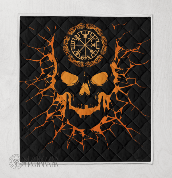 Viking Quilt Skull With Vegvisir