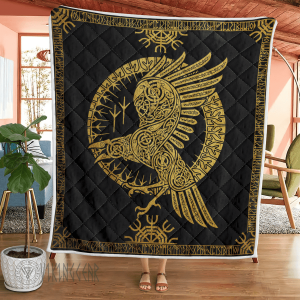 Viking Raven And Rune - Viking Quilt