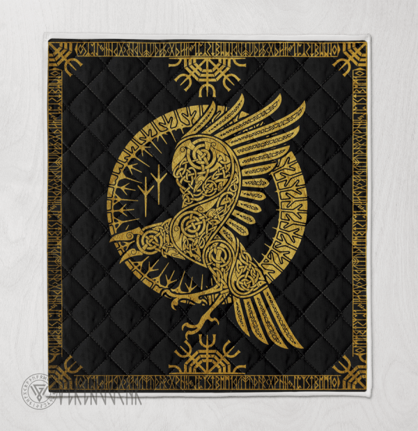 Viking Raven And Rune - Viking Quilt