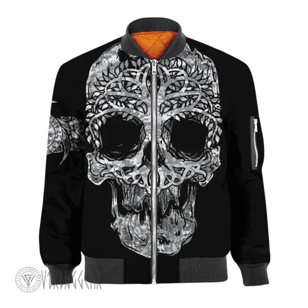 Viking Skull Art Fenrir Jacket | Viking Bomber Jacket