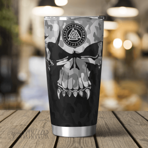 Viking Skull Camo Tumbler | Viking Tumbler