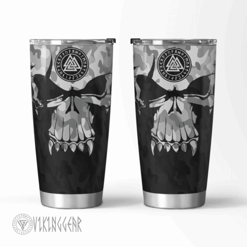 Viking Skull Camo Tumbler | Viking Tumbler