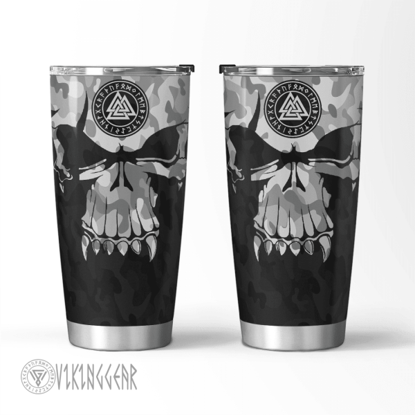 Viking Skull Camo Tumbler | Viking Tumbler