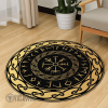 Viking Vegvisir And Rune Round Carpet | Viking Round Carpet