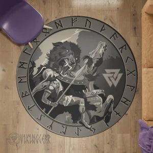 Viking Warrior - Viking Round Carpet