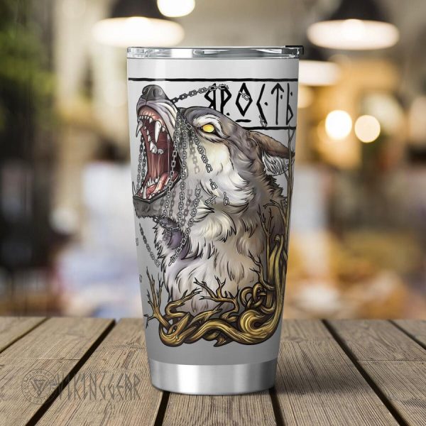 Viking Wolf Fenrir Tumbler - Viking Tumbler