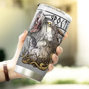 Viking Wolf Fenrir Tumbler - Viking Tumbler