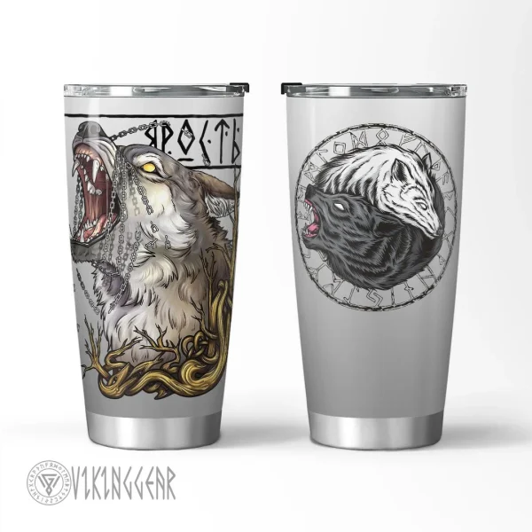 Viking Wolf Fenrir Tumbler - Viking Tumbler