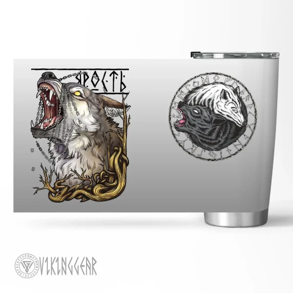 Viking Wolf Fenrir Tumbler - Viking Tumbler