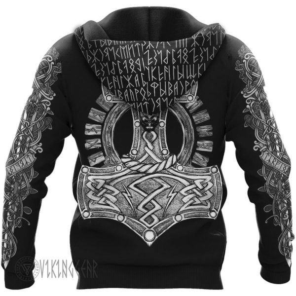 Warrior Hammer Vintage Art Viking Hoodie