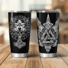 Wolf Hammer Raven Valknut - Viking Tumbler