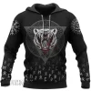 Wolf Vegvisir Rune Viking Hoodie